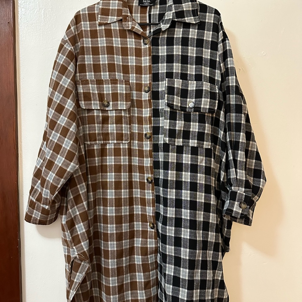 SOLD Dressed in Lala half and half grunge shirt - Picture 6 of 7